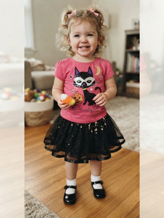 Other - Black Cat & Skirt Halloween Outfit Size 24 Months